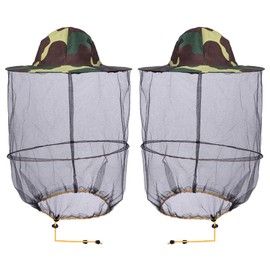 HunterBee 2 PCS Round Beekeeping Beekeepers hat with Veil net Netting/Mosquito Netting hat