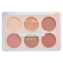 Face Blush For Cheeks Make Up Blush Palette 6 Buildable Pressed Powder Highly Pigmented Blusher Shades Face Blusher For Mature Skin Women Natural Look