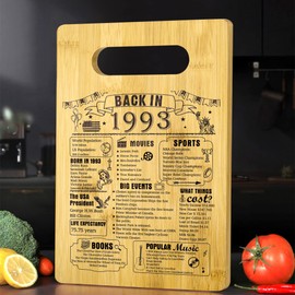 31th Birthday Gifts For Women or Men, Back In 1993 Cutting Board 31th Birthday Decorations, 31 Year Old Anniversary Birthday Gifts