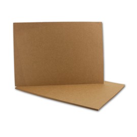 Craft paper cards in brown DIN A6 | 285 g/m² g/qm.