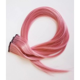 Feather & Elm Pastel muted rose pink hair extension clip in