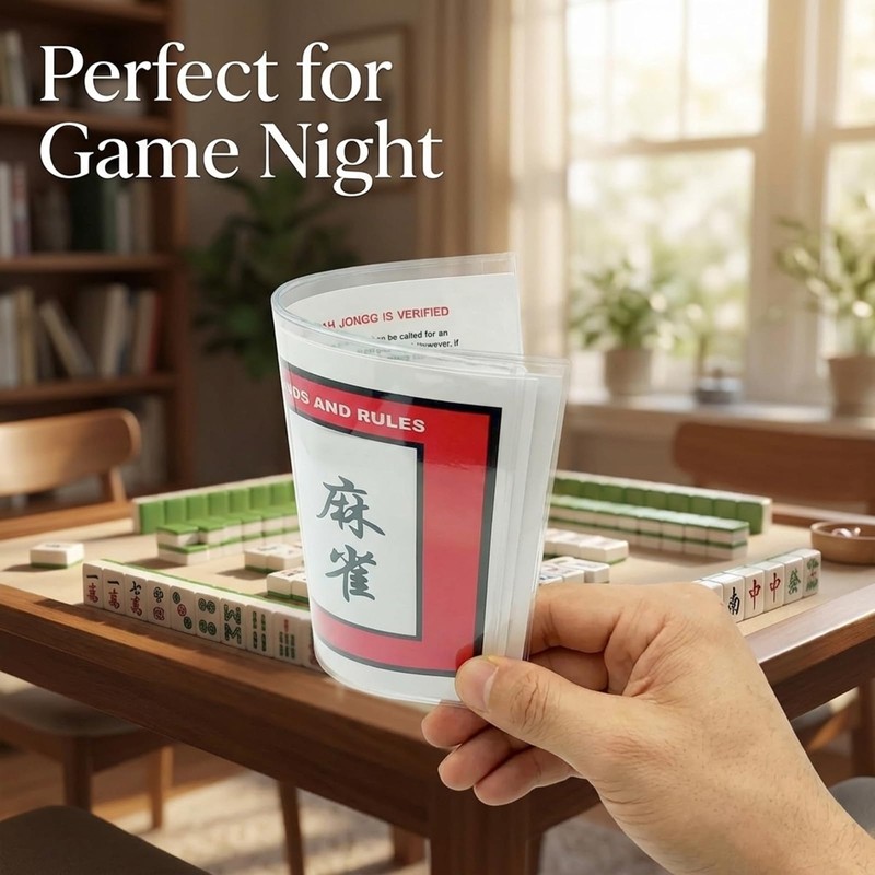 4Pcs Mahjong Card Sleeve, Clear Waterproof Game Card Protective Holders