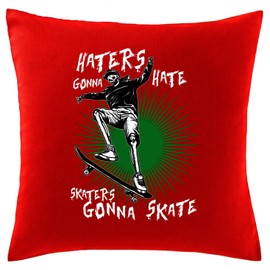 Hippowarehouse Haters Gonna Hate Skaters Gonna Skate Printed bedroom accessory cushion cover case 41x41cm