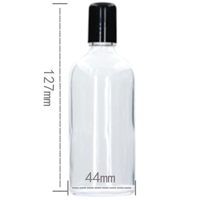 LJJCSFF 100ml Big Roller Ball Bottle Clear Glass Roller Bottles