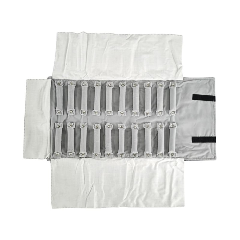 SCIKHEFT Portable Jewelry Roll Secure Ring Pouch Foldable Rings Case