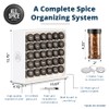 AllSpice Spice Rack Organizer, Wood, 525 Unique Labels, Countertop or