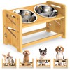 CozyLazy Elevated Dog Bowls, 4 Height Adjustable Raised Dog Bowl