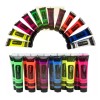 GLOW Arte Pintura Neón P/ Cuerpo Arte Fluorescente Luminoso 12