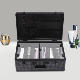 19.7 Inch Barber Case Black Barber Carrying Case, Hair Stylist Tool Kits Organizer, Professional Beauty Barber Salon Tool Kits, Portable Barber Travel Carrying Case with Code Lock