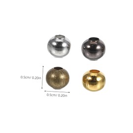 TEHAUX Create Unique Jewelry 300pcs Iron Large Hole Spacer Beads DIY Bracelet Necklace Supplies Metal Jewelry Beads