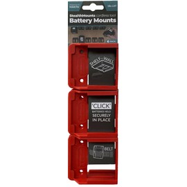 StealthMounts Battery Holder Compatible with Makita 18V (6 Pack) - Red | StealthMounts Battery Mounts | Made in the UK
