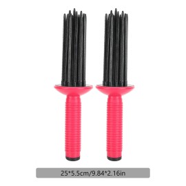 Unbranded 2Pcs Hair Curler Long Teeth Anti-Slip Roll Comb for Tangle-Free Blowout Styling