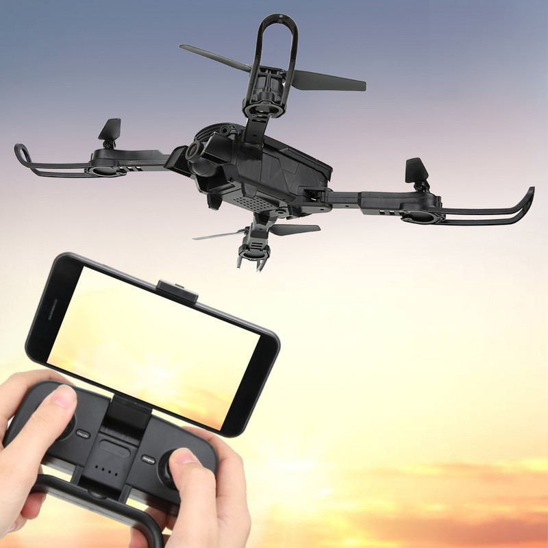 1808 Foldable Black WiFi FPV 1080P Camera Optical Flow Positioning