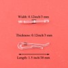 HAHIYO 1.5inch/38mm 200Pcs Clear Plastic U Shape Alligator Clip, Clothespin