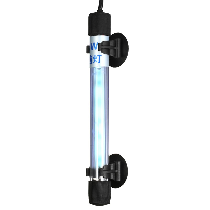 7W UV Light Sterilization Lamp Submersible Ultraviolet Sterilizer Water Disinfection