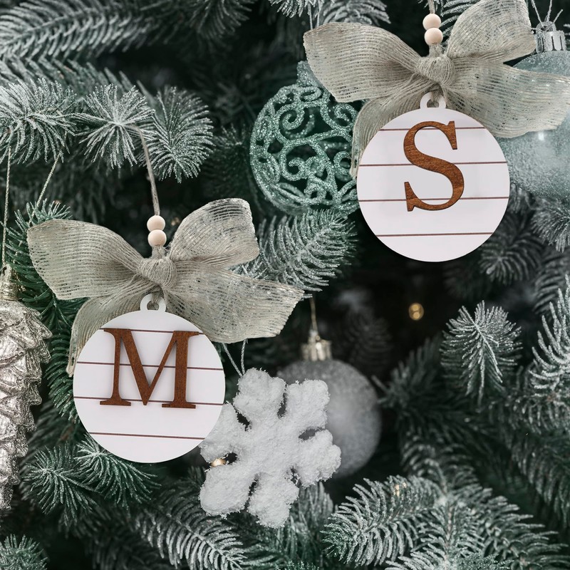 JSJOY Outdoor Christmas Decorations Christmas Ornament for Women Initial A