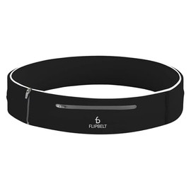 FlipBelt Elite - Cinturón de correr para teléfono y accesorios pequeños, bolsa de cintura resistente al agua, S, negro