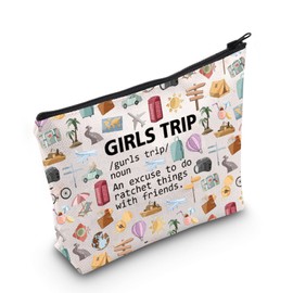 JNIAP Girls Vacations Sister Trips Gift Girls Trip Definition Cosmetic Bag Ladies Trip Gift (Girls Trip Definition Bag)
