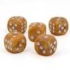 WeLoveBeads W6 Cube (16 mm) in Gold/White Dots - Made