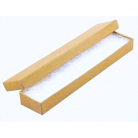 RJ Displays 25 Pack Cotton Filled Kraft Brown Color Cardboard Paper Boxes for Jewelry Necklace, Jewelry Sets, Anklet, Bracelet, Watch, Pen, Gift Packaging Boxes Size - 8" x 2" x 1" Inches #82