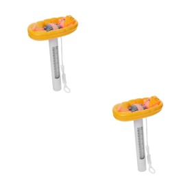 MERRYHAPY 2pcs Cartoon Pool Thermometer Durable Floating Water Thermometer for Swimming Pools Hot Tubs Spas Fahrenheit Celsius Display Fun Design for Adults