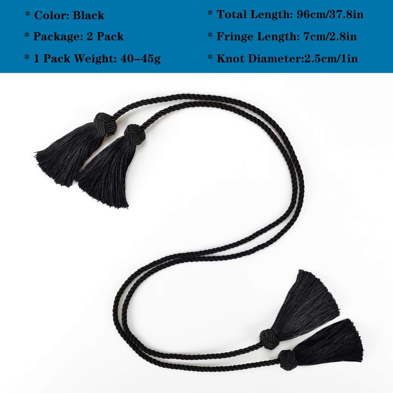 Porlau Elegant Curtain Tiebacks Rope Decorative Curtain Tie Backs for