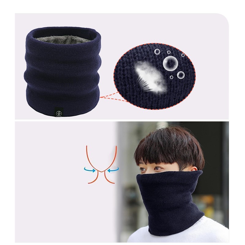 YAMOOCO Neck Warmer, Men's, Women's, Cold Protection, Thermal, Soft, Lightweight,