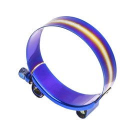 T-Bolt Hose Clamp Adjustable Stainless Steel Titanium Blue Clamp Diameter Ranger for 2.25" inch (65-73mm）#4123