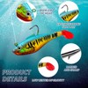 Fhioevt Set of 5 Fishing Bait Rubber Fish with Jig