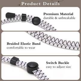 WHIPPY 2Pack Tuck Band Tool for Women Elastic Stretch Belts Tucking Shirts Sweater Cropping Belt Adjustable Crop Band for Top, Black+Stripe,S