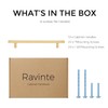 Ravinte 10 Pack Brass 7-1/2 Inch Hole Center Champagne Gold