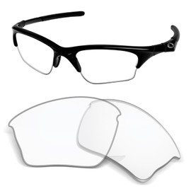 1.5MM Replacement Lenses Compatible With Oakley Half Jacket XLJ 63mm Sunglasses, Anti-Scratch and Impact Resistant - HD Crystal