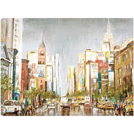 Fine Art Canvas Rainy Days Canvas Wall Decor by Artist Patricia Pinto for Living Room, Bedroom, Bathroom, Kitchen, Office, Bar, Dining & Guest Room - Ready to Hang - 32 in x 24 in