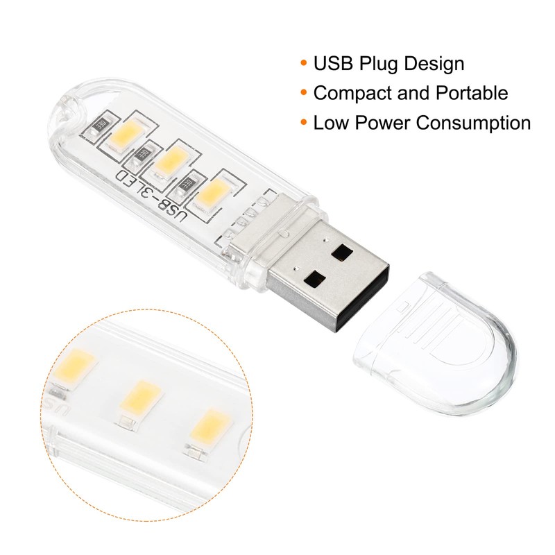 PATIKIL USB Night Light, 6 Pack Portable Plug-in Mini LED