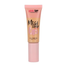 PINK UP | Mega Cover | Maquillaje líquido de cobertura completa |Acabado mate con efecto aterciopelado y duración 12 hrs | Ideal para todo tipo de pie