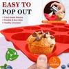 Walfos Muffin Pan Set - 12 Cups Regular Silicone Cupcake