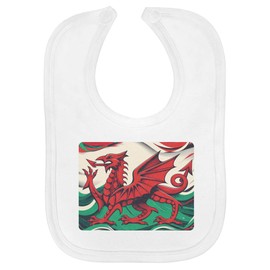 Azeeda 'Welsh Dragon' Soft Cotton Baby Bib (BI00058747)