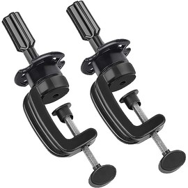 Belle of Hope Mara Ray 2 Pcs Wig Head Stands Cosmetology Wig Head Holder Mannequin , Clamp Manikin Stand, Training Head Stand (Black)