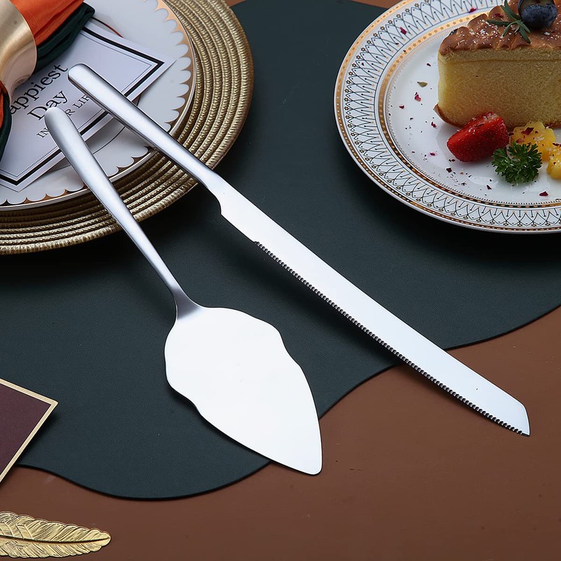 Wedding Cake Knife and Server Set, Stainless Steel Cake Cutting