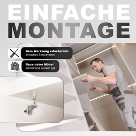 NIMA PARTS Shelf Support with Screw - Pack of 20, Made in Germany - Shelf Support