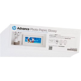 HP Advance Photo Paper, Glossy, 4x12 in, 10 Sheets