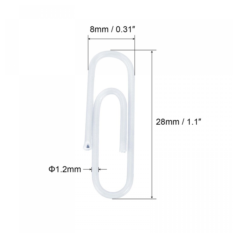 sourcing map Paper Clips Small Size 1.1 Inch Vinyl Coated