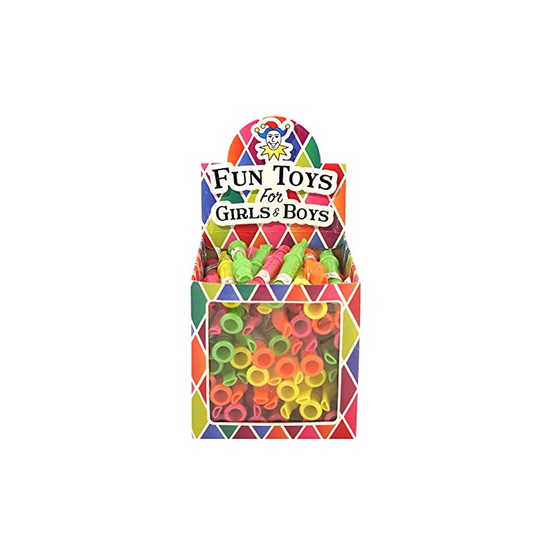 HENBRANDT Children's Plastic Recorder / Penny Whistle Assorted Colours (Pack