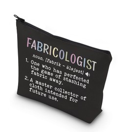 WCGXKO Sewing Crafting Lover Gift Sewing Bag Gift for Costume Designer Makeup Zipper Pouch Bag (FABRICOLOGIST)