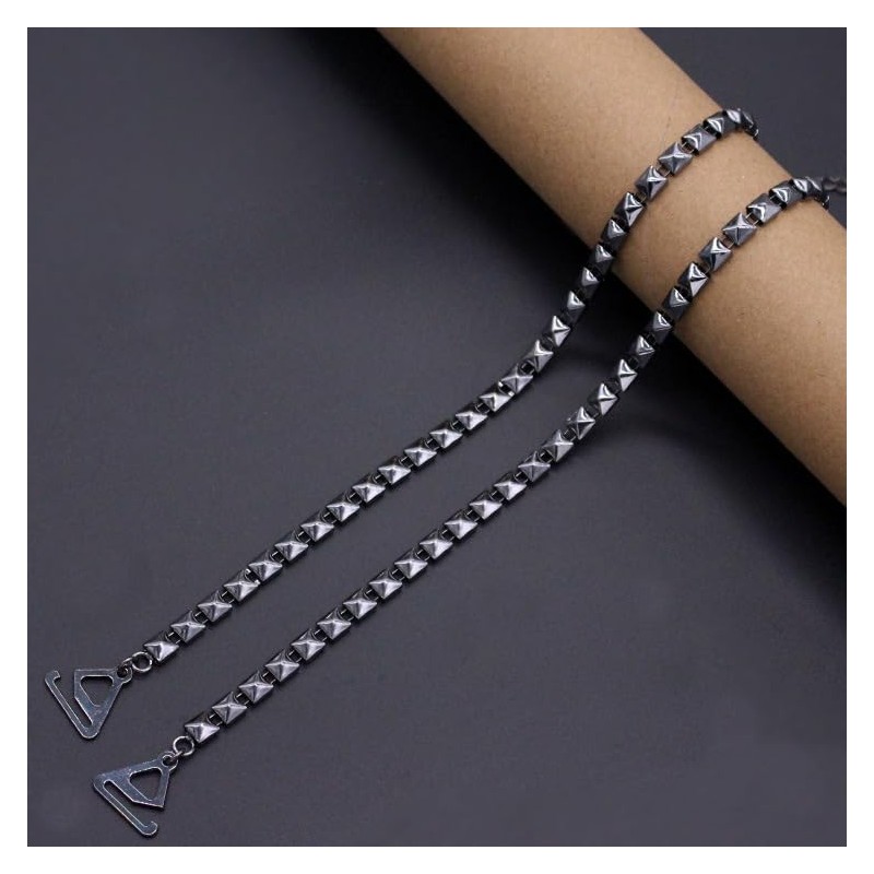 Rivet Decorative Bra Straps, Detachable Shoulder Chain, Punk Replacement Straps