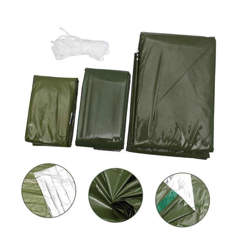 VICASKY Emergency Survival with Thermal Blanket Tent Portable Insulated Outdoor
