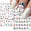 8 Sheets Christmas Nail Art Stickers 3D Self-Adhesive Nail Decals