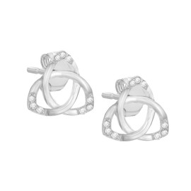 Tuscany Silver 8.59.0589 Women's Stud Earrings 925 Sterling Silver Round Zirconia, Silver, Cubic Zirconia