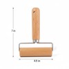 Large T-Shaped Rolling Pin, Wooden Dough Roller with Stainless Steel