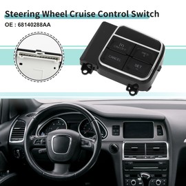 A ABSOPRO Steering Wheel Cruise Control Switch Button Black Suitable for Dodg Dart 2013-2016 No. 68140288AA - Pack of 1